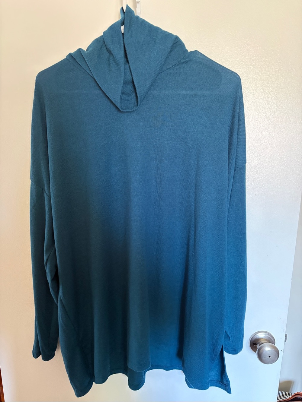 Robert Louis Teal Women’s Cowl Neck Sweater